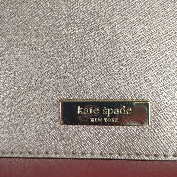 Kate Spade Greer Laurel Way Crossbody Bag Rose Gold Saffiano Leather - Picture 3 of 15